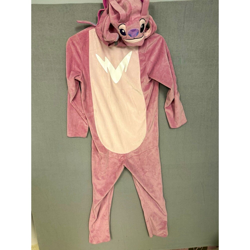 Disney Stitch Pink/White Hooded Costume Jumpsuit, Polyester, Unisex 10-12